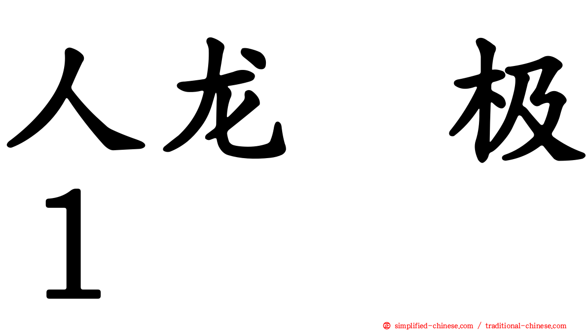 人龙　极１